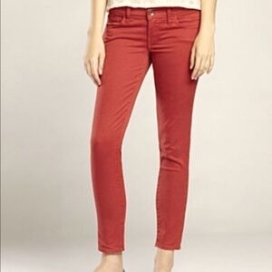 Lucky Brand Women's Charlie Capri Red Skinny Denim Jeans.